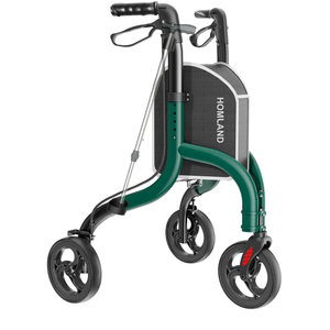 3 Wheel Walkers for Seniors, Foldable Wheeled Rollator with Cane Hold and Cup Hold, Lightweight Three Wheel Rolling Walker Height Adjustable for Seniors