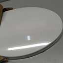 Elongated Toilet Seat, 18.5 Soft/Slow Close Oval (Oblong) Toilet Seat for Elongated Toilets, No-Slam Quiet-Close Lid, Easy-to-Install & Clean, Durable Never-Loosen White Plastic Seat