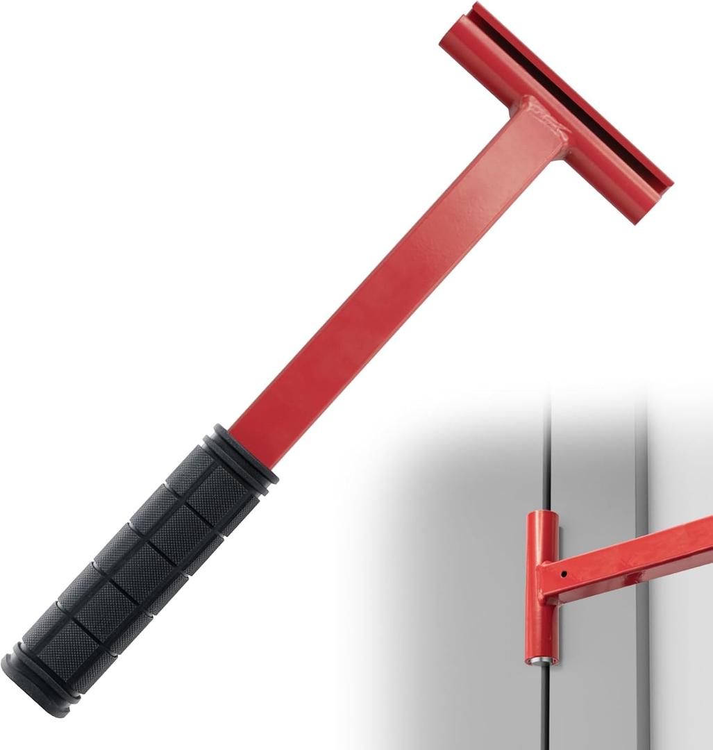 Clearance .134 Gauge Commercial Door Hinge Adjustment Tool, Long Handle Hinge Gap Adjusting Wrench with Rubber Grip, Heavy Duty Painted Steel Hinge Bender Spanner for Office, Mall, Hospital