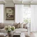 White Pinch Pleated Linen Curtains 102 Inches Long 60 Inch Width Linen Blend Light Filtering Window Curtains 102 Inch for Living Room Bedroom Patio Pinch Pleat Drapes Hooks Rings 1 Panel 60Wx102L