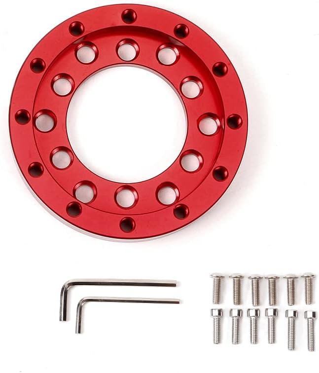 RASTP 70MM Aluminum Steering Wheel Adapter Plate, Racing Car Gaming Steering Wheel Adapter for Logitech G25 G27-Red