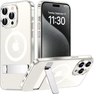 Temdan Magnetic Compatible with iPhone 15 Pro Case, [Built-in Invisible Kickstand][Compatible with MagSafe] [Military Grade Shockproof] Slim Thin Phone Case for iPhone 15 Pro 6.1"