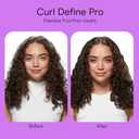 Conair Curl Define Pro Hair Brush for Curly Hair, Dual-Vent Design with Continuous Grooves, Mixed Bristles for Frizz-Free Detangling, Smoothing, and Curl Definition (Purple Pulse)