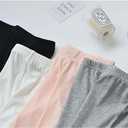 WEONEDREAM 2 Packs Girls Capris Leggings Breathable Soft Toddlers Cropped Pants for Summer (056-black-white)