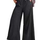 G4Free Lightweight Wide Leg Ankle Pants for Women High Waisted Yoga Trouser with Pockets Loose Fit Petite/Regualr/Tall (Black, M)