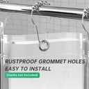 AmazerBath Long Stall Shower Curtain 36x84 Inches, Walk in Shower Curtain Plastic, Clear Shower Stall Curtain Heavy Duty Thick PEVA, Narrow Curtain with 2 Weighted Stones and 6 Grommet Holes