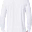 baleaf Men's Long Sleeve Golf Polo Shirt UPF 50 Quick Dry 3 Button Casual Work Outdoor Lightweight Performance Shirts (02-white)