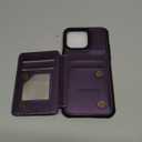 Vinich for iPhone 14 Pro Max Wallet Case with Card Holder, RFID Blocking Credit Slots Kickstand Shockproof Phone Cover for Women Men, Purple