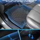 Sunsdrew Floor Mats for 2023-2025 2026 Mazda CX-50 (Not for Hybrid), All Weather Car Mats Front Rear 2 Rows Floor Liners CX50 Accessories TPE Rubber Raised Edge