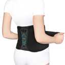 Dr. Scholl's Adjustable Compression Back Support with Massaging Gel, Breathable Fabric, Shock-Absorbing Back Brace, Built-in Gel Padding & Support (Size L/XL)