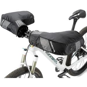 ROCKBROS Bike Handlebar Mittens Cold Weather Thinsulate Thermal Bicycle Mittens Pogies Handlebar Cover Gloves for Mountain Commuter MTB Fat Bike