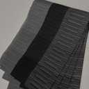 HeloHo Black Placemats Set of 4 Heat-Resistant Washable Place Mats Non-Slip Vinyl Woven Table Mats Wipeable Placemat for Kitchen Dining Table Decoration Indoor Outdoor