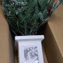 3 Ft Pre-Lit Christmas Tree, Artificial Christmas Trees with Lighting, Xmas Trees with 78 Led Lights, Christmas Decoration for Home, Office, Easy Assembly (Snow Base-)