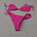 Aqua Eve Women Two Piece Bikini High Cut Swimsuit Triangle Bathing Suit Cheeky Bikini Set (Medium, Pink)