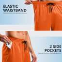 G Gradual Men's Athletic Workout Shorts with Pockets 5"/7"/9" Lightweight Quick Dry Gym Basketball Running Shorts for Men (Orange, S)