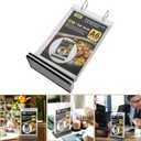 Operitacx A6 Acrylic Menu Display Stand Tabletop Menu Holder with Stable Base Flip Card Organizer for Restaurants Bars Shops Events 8.26X4.52X2.36 Inches