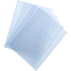 uxcell 100Pcs 16x12 Inch Shrink Wrap Bags, Blue Clear PVC Heat Shrink Wrap for Gift Basket, Bath Soaps, Candles and Homemade DIY Projects