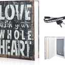 Extral Large 10.8 x 7.6" Real Paper Diversion Book Safe with key Secret Box Collection Love with Your Whole Heart