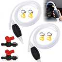 2Sets Multifunction Liquid Sucker Pump, Manual Fuel Transfer Pump Gasoline Siphone Hose, Portable Siphon Pump For Gasoline Diesel Water Fish Tank