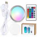 Remote Control RGB LED Lamp Kit for Bambu Lab 3D Printer Accessories-3D Printer DIY Multicolor Light Includes Button Battery Makerworld Hardware Model Spare Parts 5V USB Powered (1pcs)
