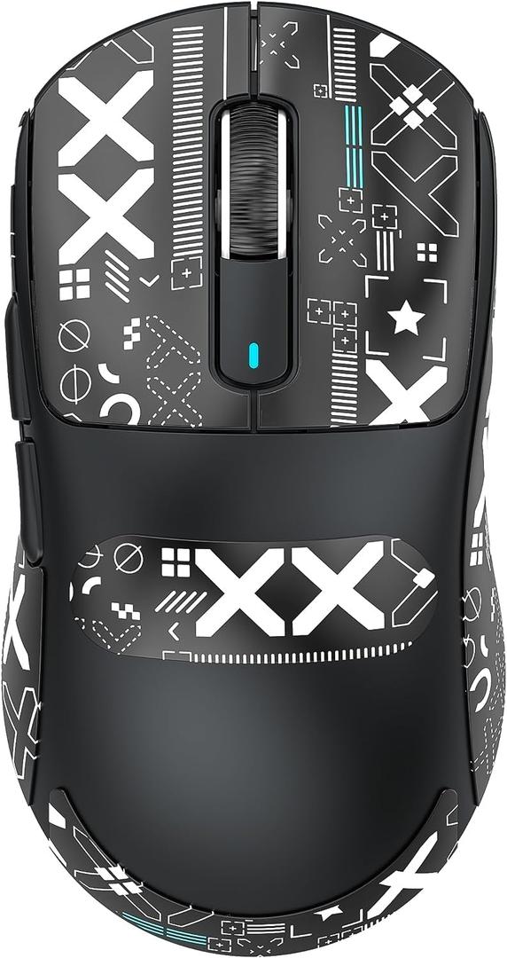 ATTACK SHARK X3 Lightweight Wireless Gaming Mouse with Tri-Mode 2.4G/USB-C Wired/Bluetooth,26K DPI, PAW3395 Optical Sensor,Kailh GM8.0 Switch,5 programmable Buttons for PC/Win/Mac(Black+Stickers)
