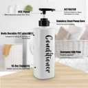 16.9oz Shampoo Dispenser for Shower Wall 3 Chamber, Drill Free Shampoo and Conditioner Dispenser Wall Mounted Shower Soap Dispenser Shampoo Bottles for Home Bathroom Hotel Commercial Use White (White With Shelf)