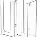 Richboom Acrylic Coffee Cup and Lid Storage Organizer Holder, 2 Compartments, Clear