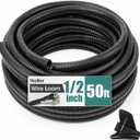 50 FT Wire Loom 1/2 Inch, Split Wire Loom Tubing Wire Conduit, Wire Protector Tubing  Black