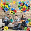2 x Video Game Birthday Balloons  36 Pcs Gamer Themed Party Decorations for Boys Teens Level Up Gaming Balloons Set, 12 Inch Latex for Video Game Party Supplies, Game On Decor
