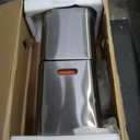 Joseph Joseph Totem Max 60 Liter/15.85 Gallon Waste Separation and Recycling Kitchen Trash Can with Odor Filter and Removable Food Waste Caddy, Stainless Steel