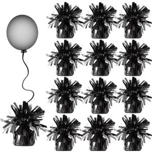 balloon weights are perfect for parties, birthdays, weddings. Each pack includes 12PCS durable weights that easily decorate balloons and elevate any celebration.(Black100g)