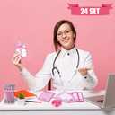 Eaasty 24 Sets Breast Cancer Awareness Gifts Bulk Pink Ribbon Breast Cancer Notepads and Ballpoint Pens Set Inspirational Gifts for Office Supplies Women Coworkers Nurses Volunteers Party Favors