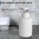 Automatic Soap Dispenser Liquid Touchless: 9oz White Plastic - Rechargeable Electric Smart Auto Hand Soap Dispenser - Dish Bathroom Kitchen
