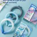 Neck Cooling Tube Wraps Ice Ring Neck Cooler Personal Ice Pack Wrap for Hot Weather Gel Reusable Wearable Gel Cooling for Summer Heat Hot Flashes Freezer Below 64.4℉