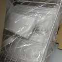 Kitsure Dish Drying Rack for Kitchen Counter, Stainless Steel Sink Organization and Storage Essentials with Cutlery Holder, Home and Apartment Decor, 12''W x 15.5''L, White