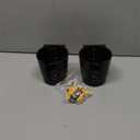 Universal Large Cup Holder Wall Mount, Heavy Duty Plastic Drink Holder for Boat Car Truck RV Bus Tractor Wall Wood, Vertical or Horizontal Mount, Fit Most Cups, Bottles, Cans, Tumblers Black Pack of 2