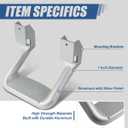 Auto Dynasty 1 Inches Universal Side Step with Mounting Brackets for Pickups & Trucks, Aluminum, Silver Powder Coated, Set of 2