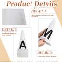 Yexiya 8 Pcs Dressage Cones Plastic Dressage Letters Training Cones Set for Equestrian Athletes and Events Includes A, B, C, E, H, K, F Letters M Letters, White