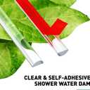 Shower Dam, 2 PCS 1/2" X 1/4" (WxH) Shower Threshold Water Dam,36In Clear Acrylic Shower Bottom Seal Stop Shower Leaks and Create a Water Barrier