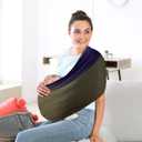 TKKOK Baby Wrap Carrier, Unisex Baby Carrier, Lightweight & Ultra Soft, Easy to Wear Baby Wrap, Perfect for Newborn Toddlers (Navy Blue/Olive)