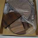 2 Pack Double Layer Palm Leaf Wall Shelves 15.8 x 12.4 Inch Wooden Hanging Shelves with Vintage Hollow Design, Tropical Wall Art for Living Room, Kitchen, Bedroom, Office Decor