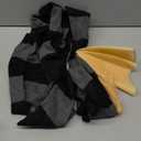 4 Pcs Halloween Costume Accessories for Adult, Black Gray Striped Scarf/Fake Nose/Bald Cap for Men Cosplay Set