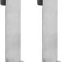 Shower Door Hooks(7.5 Inch),Extended Over Door Hooks for Bathroom Frameless Glass Shower Door,Stainless Steel Towel Hooks,Heavy Duty Rack Hooks for Robe,Towel-2 Pack-Silver