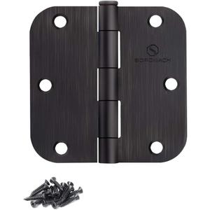 Door Hinges Oil Rubbed Bronze Hinges 3.5 in 5/8" Radius Corners Black Hinge Interior Hinge Hardware 30 Pack