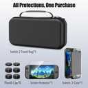 HEYSTOP Carrying Case for Nintendo Switch 2,Portable Travel Case for Nintendo Switch 2 Accessories with Screen Protector*1,Protective Cover*1,Thumb Caps*6,Large Space with 12 Game Card Slot,Hard Shell (Middle Bag Kit)