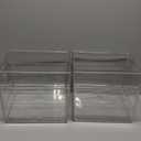 Pack Of 4 Linus Multi-Purpose Storage Bin with Handles for Kitchen, Pantry, Cabinet, Nursery, Crafts - 12" x 10" x 8", Clear