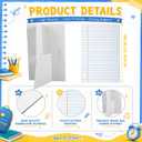 Blueweenly Notebook Paper Backdrop, Back to School Photo Backdrop, 3.6 ft x 4.33 inches