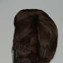 Creamily Short Brown Pixie Cut Wigs with Bangs Layered Pixie Short Wavy Hair Wig Natural Synthetic Full Hair Replacement Wig for Women Halloween Costume Wigs