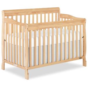 Dream On Me Ashton 4-In-1 Convertible Crib In Natural, Greenguard Gold, JPMA Certified, Non-Toxic Finishes, Made Of Solid Pinewood