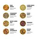 Tiesta Tea - Herbal & Rooibos Tea Sampler Dry Flight Set, Loose Leaf, No Caffeine Blend, Makes Hot & Iced, Assorted Herbal, Rooibos, Fruit Blends & More, 8 Resealable Sample Pouches (EXP 11/21/27)